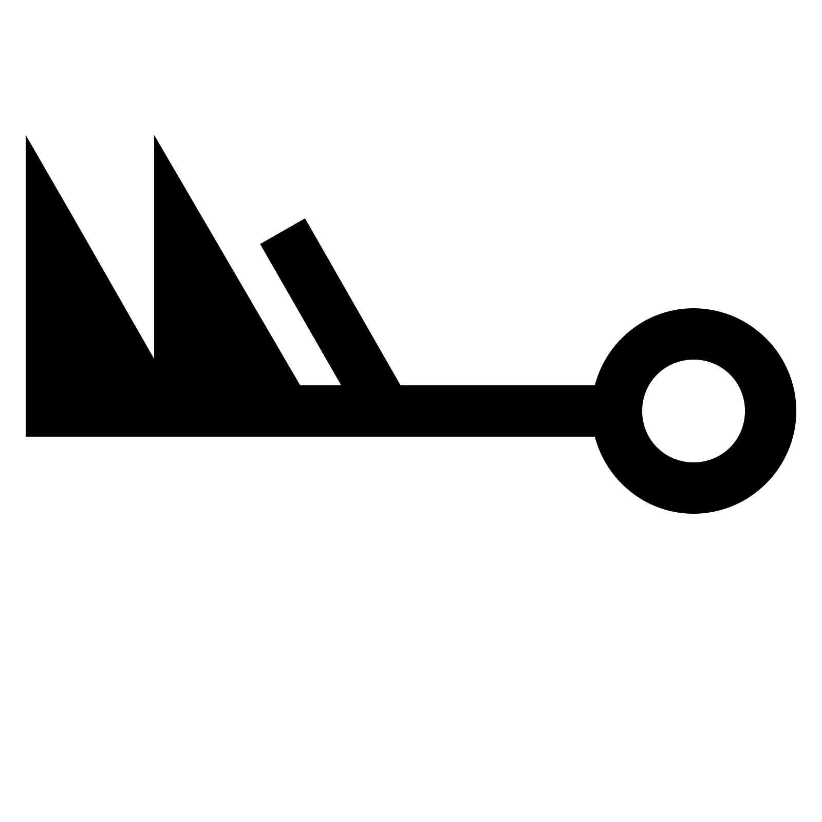 Abstract Black Key Icon