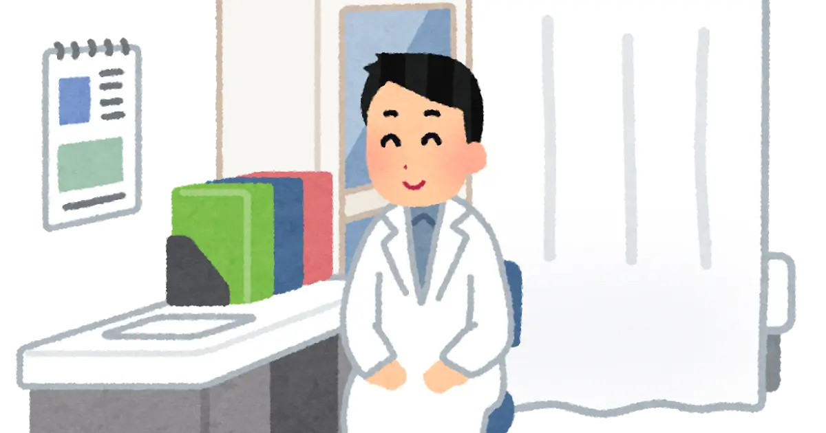 Cartoon Doctor in Office Setting
