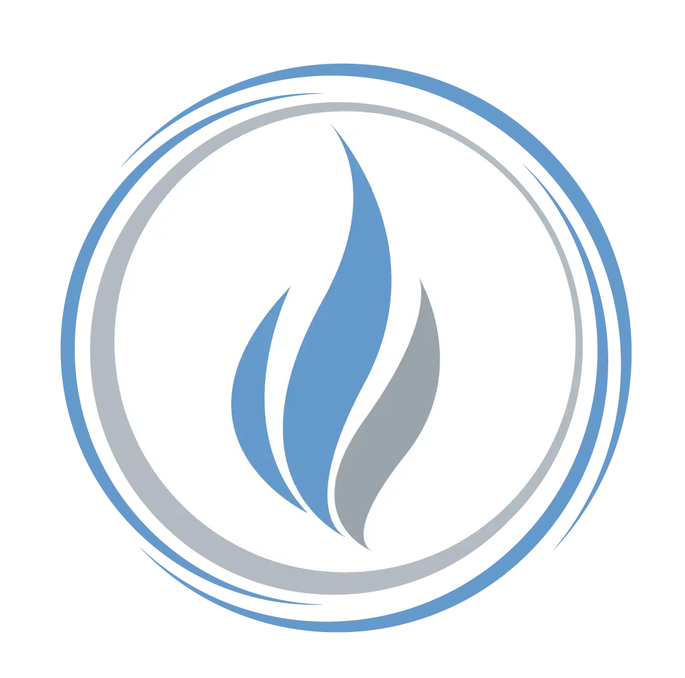 Minimalist Blue Flame Logo