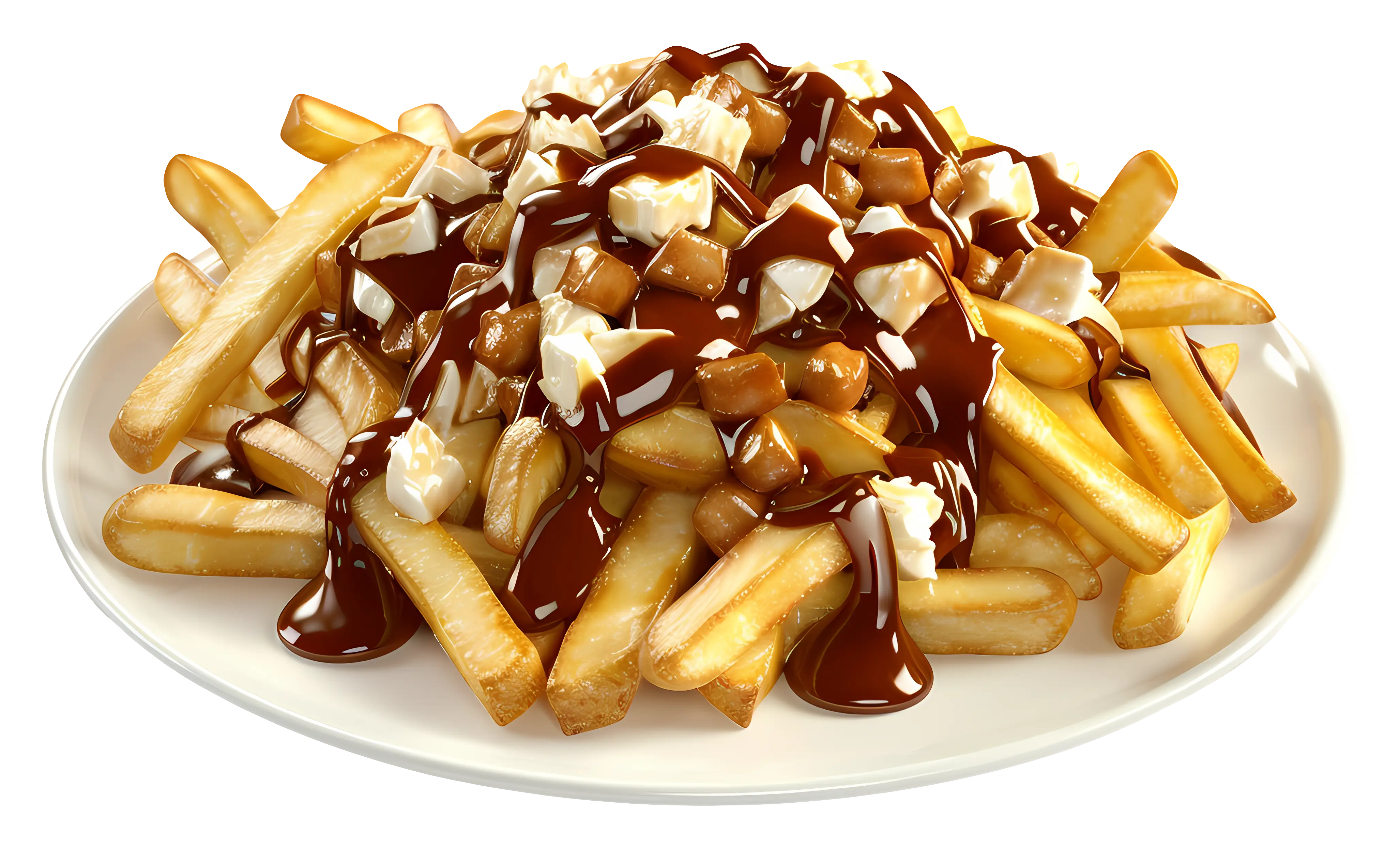 Tasty Poutine with Cheese Curds