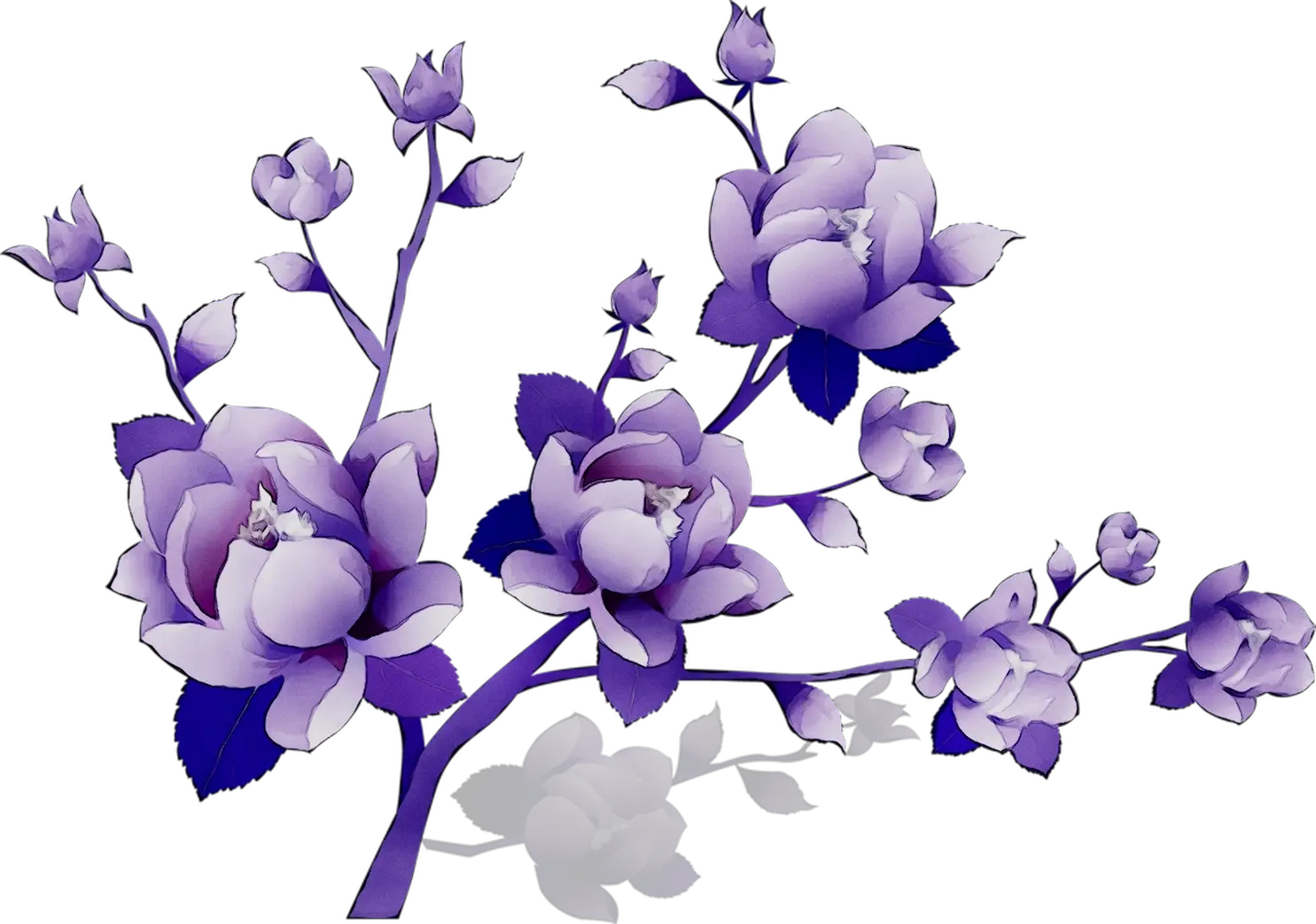 Elegant Purple Flowers Illustration