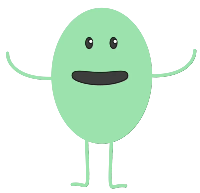 Green Cartoon Character Illustration