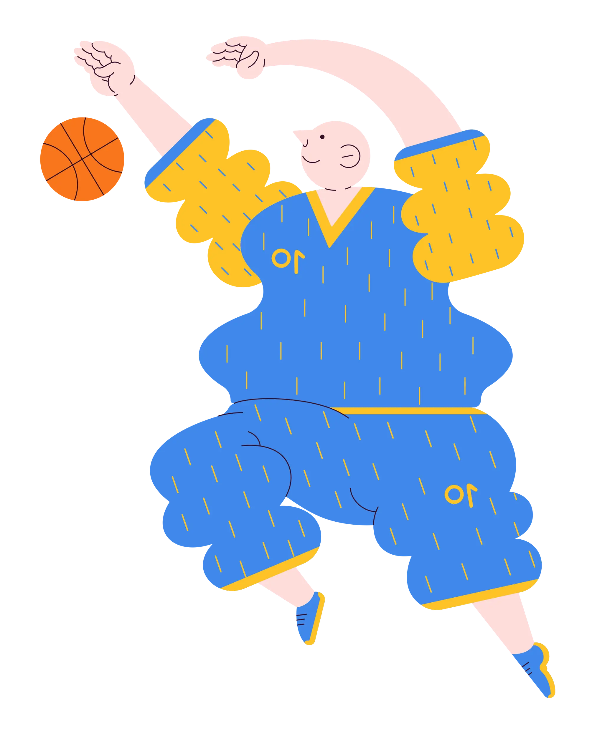 Basketball Player in Action