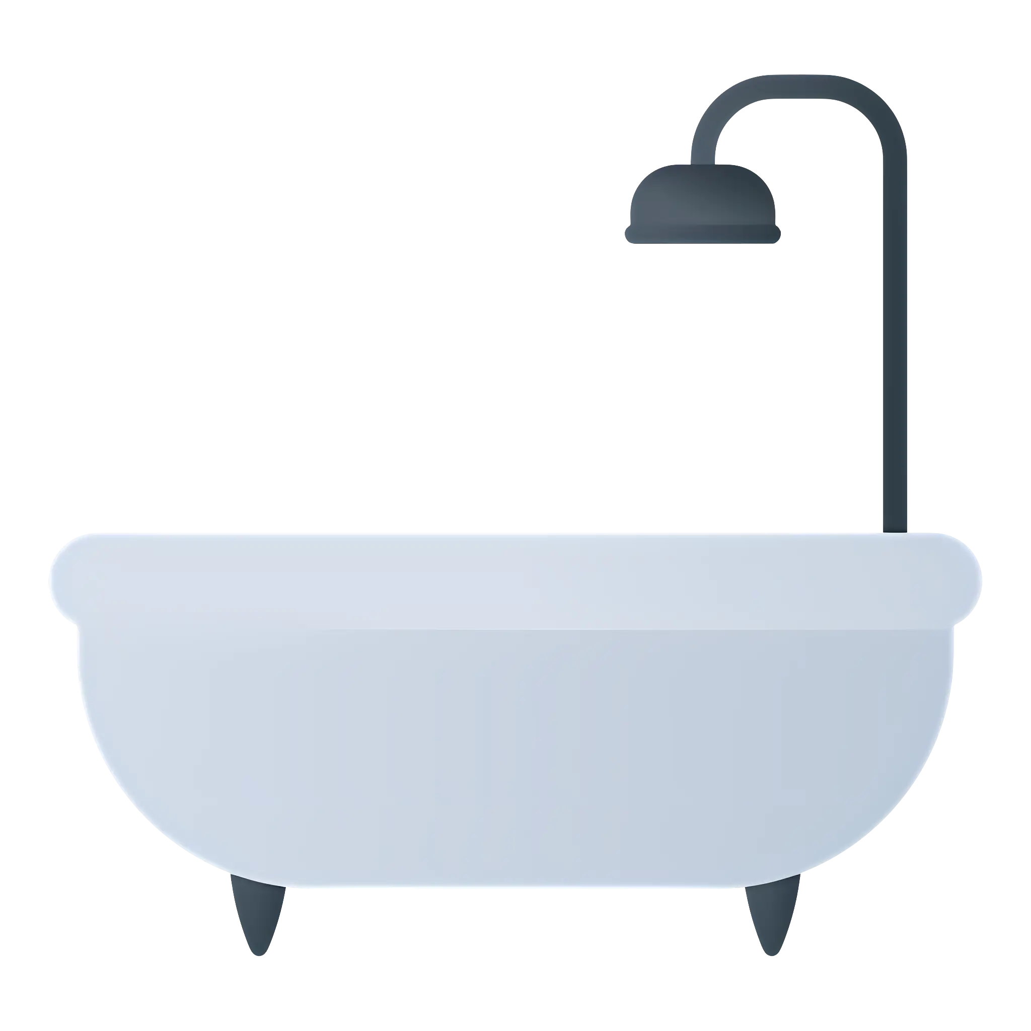 Iconic Bathtub with Showerhead Illustration