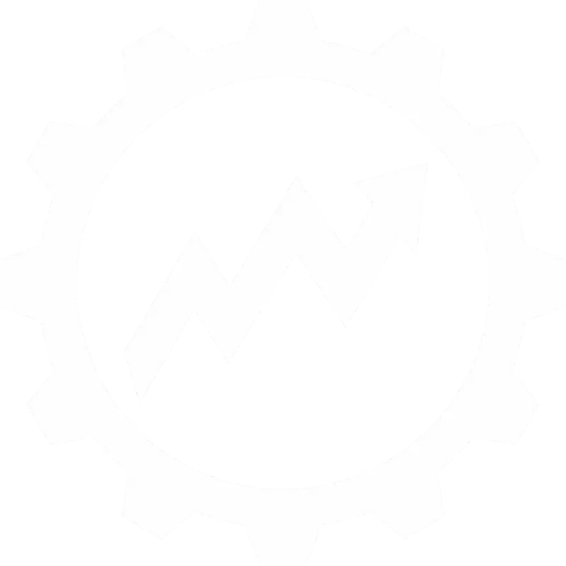 White Gear Symbol Illustration