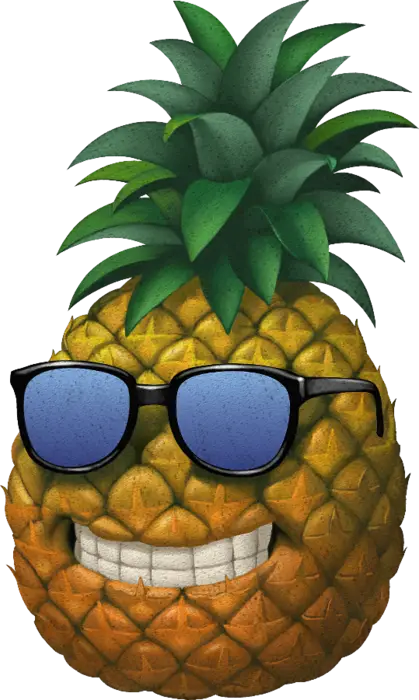 Cool Pineapple with Sunglasses