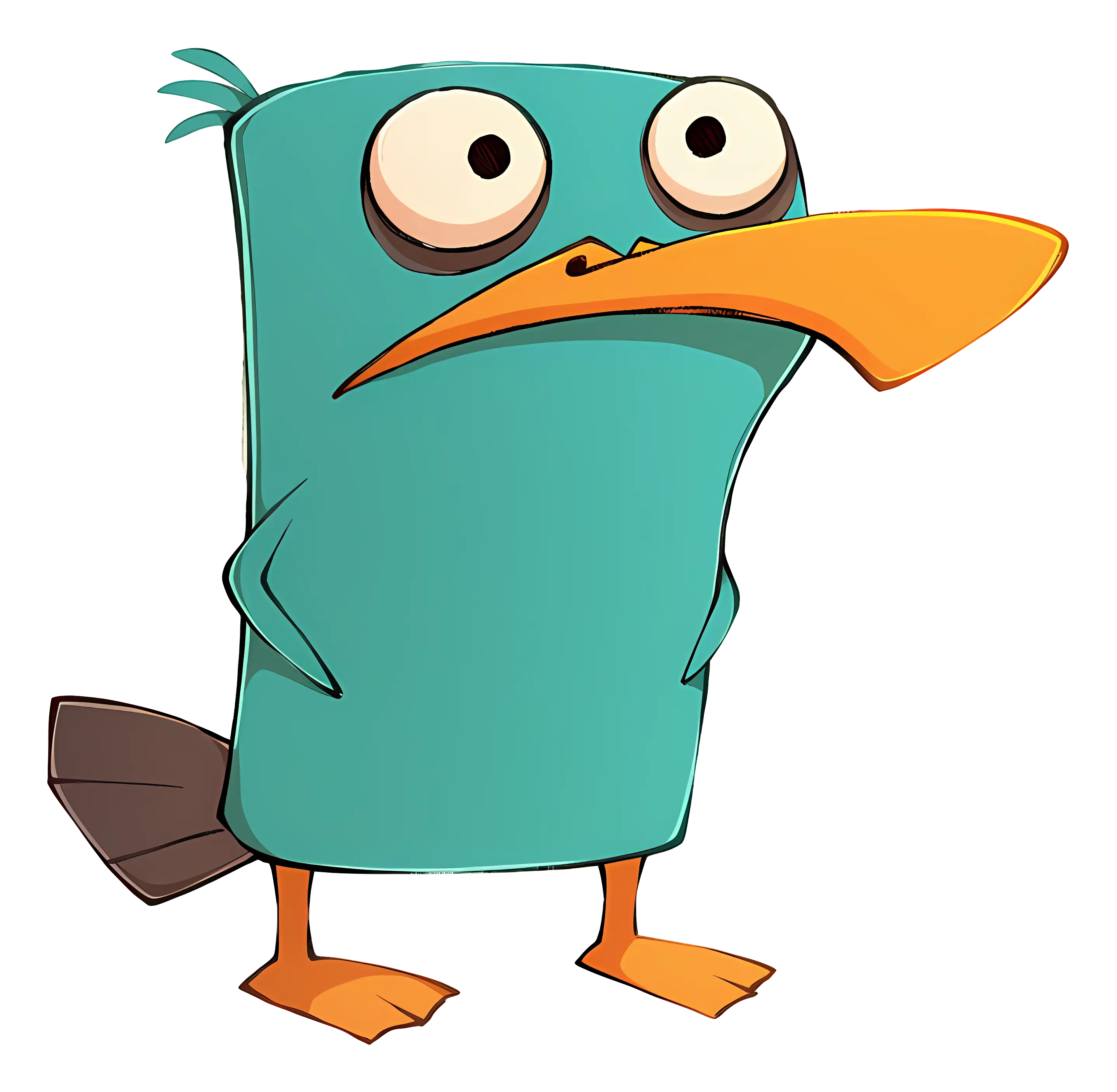 Quirky Cartoon Platypus Character
