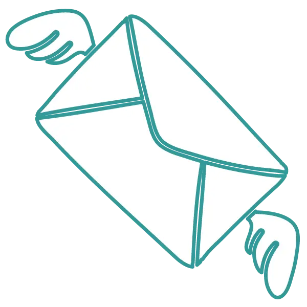Flying Envelope Icon with Wings
