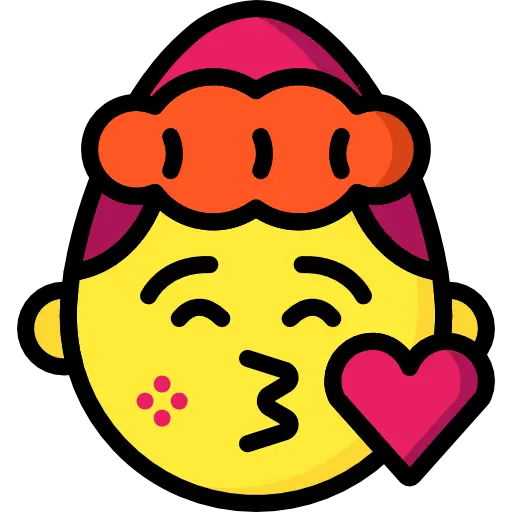 Blowing a Kiss Emoji with Heart