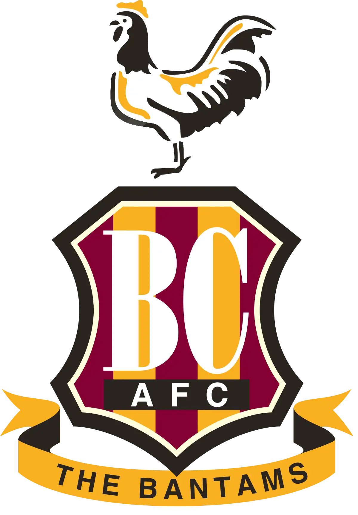 Football Club Logo with Rooster Design