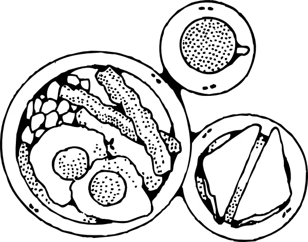 Classic Breakfast Food Illustration