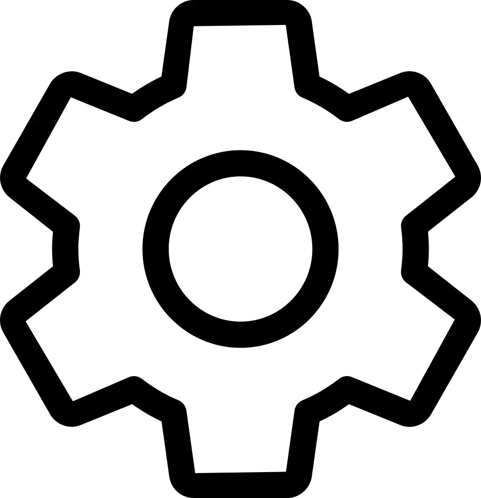 Black Gear Icon Illustration