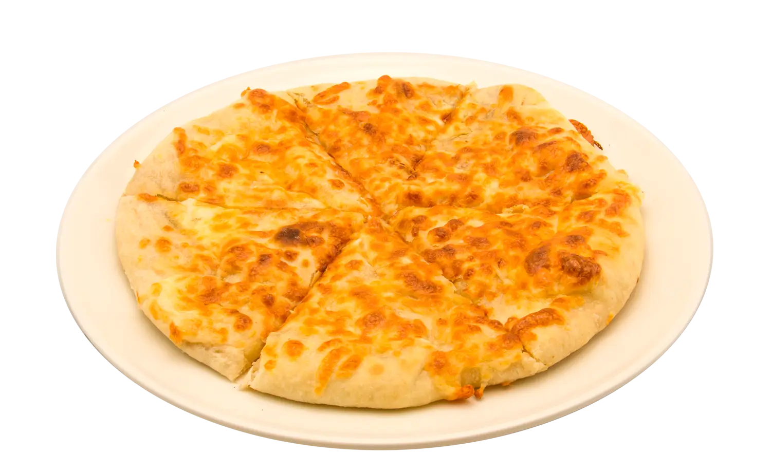 Cheese Pizza on a Round Plate