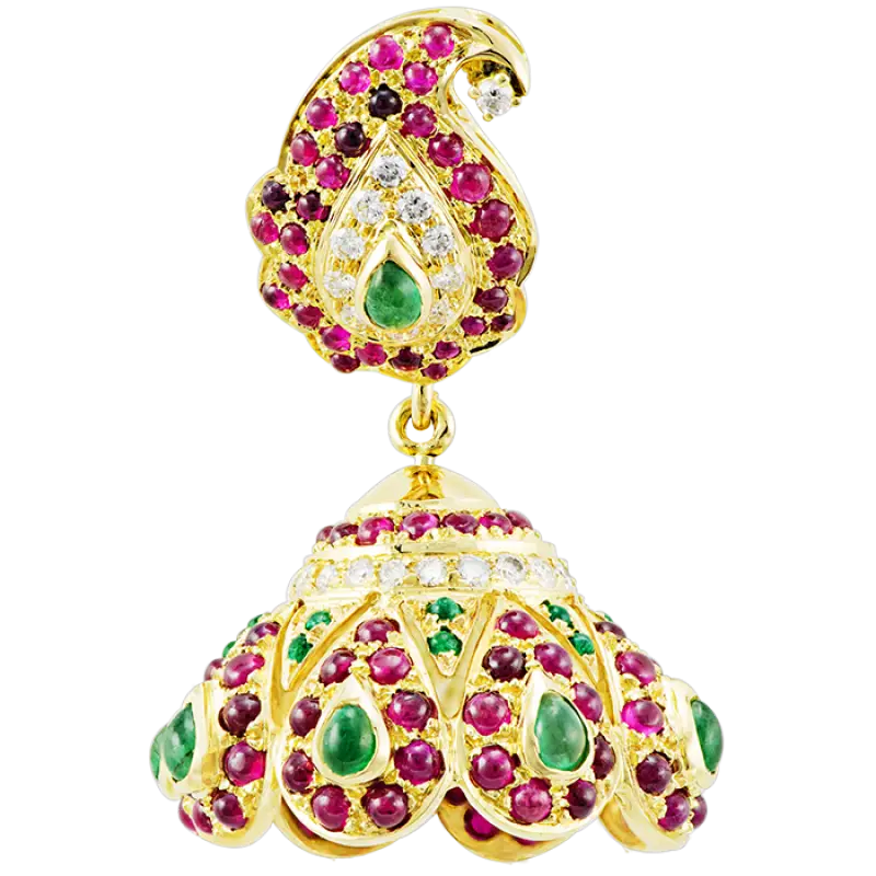 Colorful Gemstone Earring