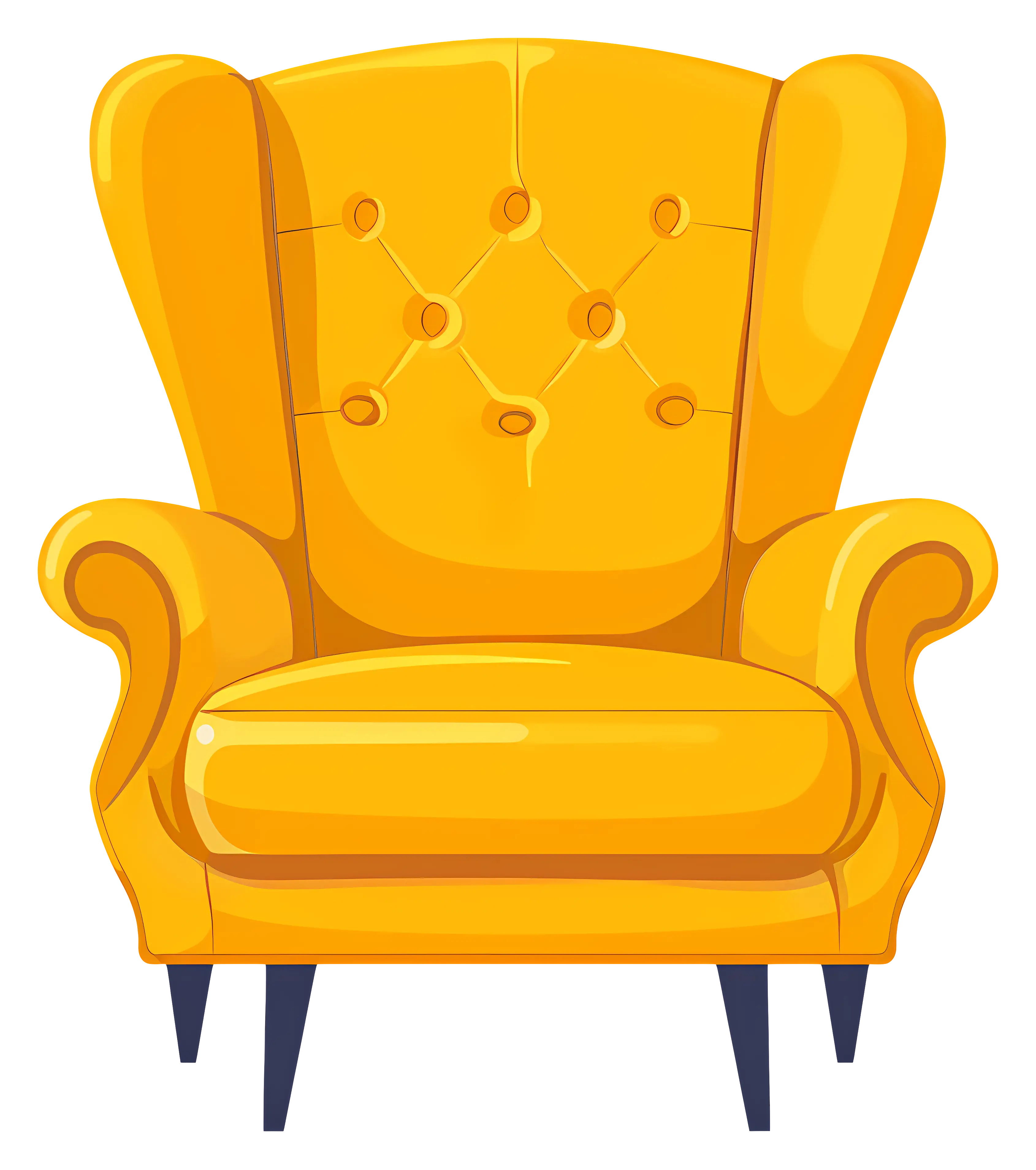 Comfortable Yellow Armchair Illustration
