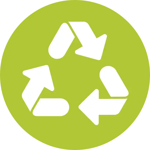 Recycle Symbol in Green Circular Design