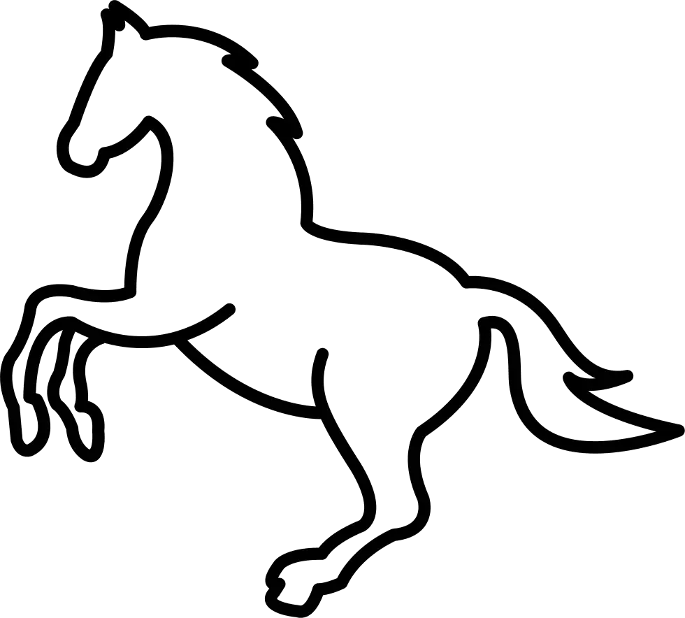 Horse outline in running motion