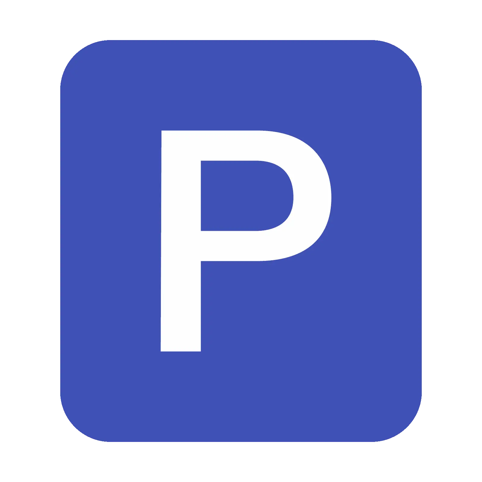 Parking Sign in Blue