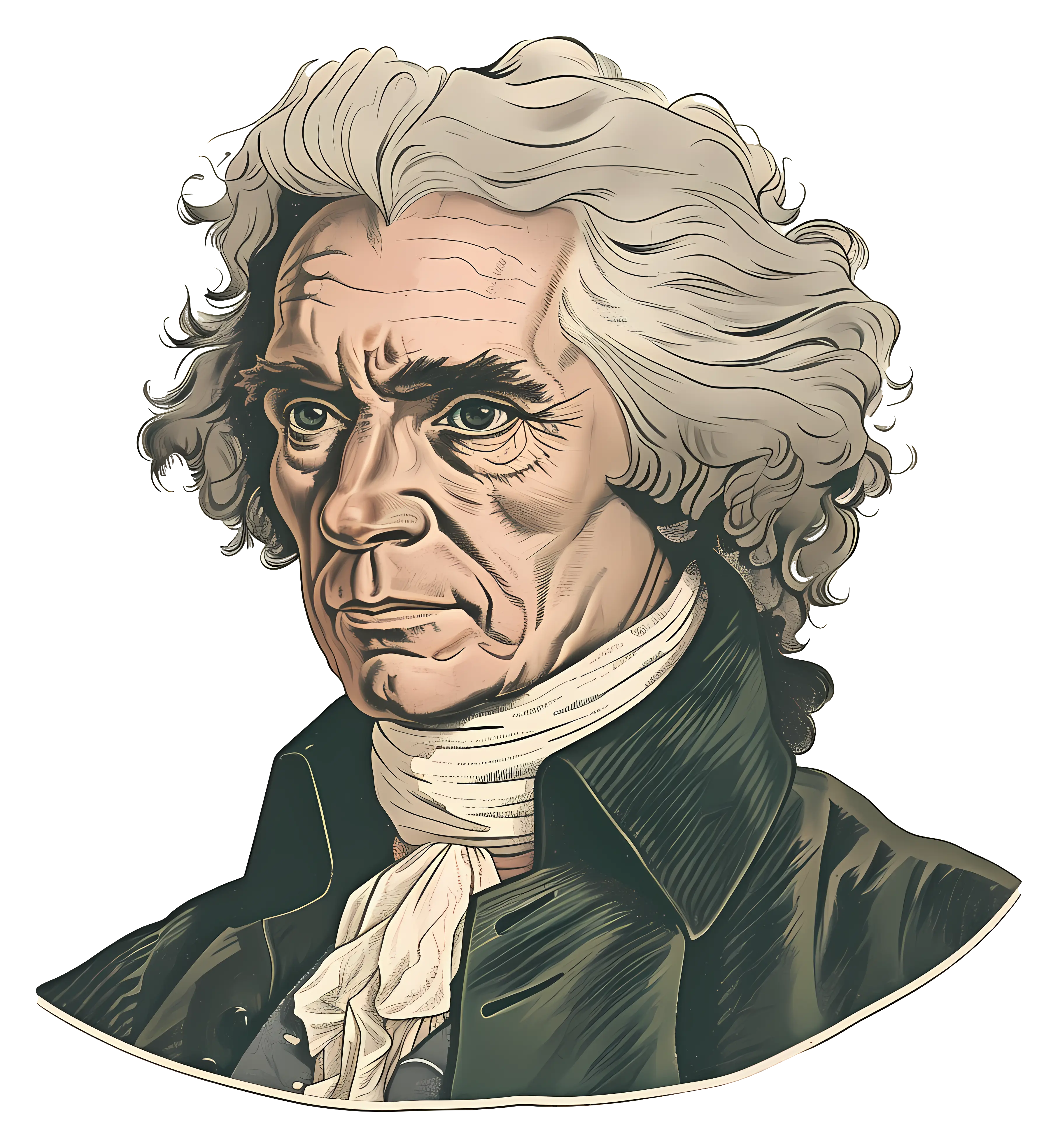 Vintage Portrait Illustration of Man