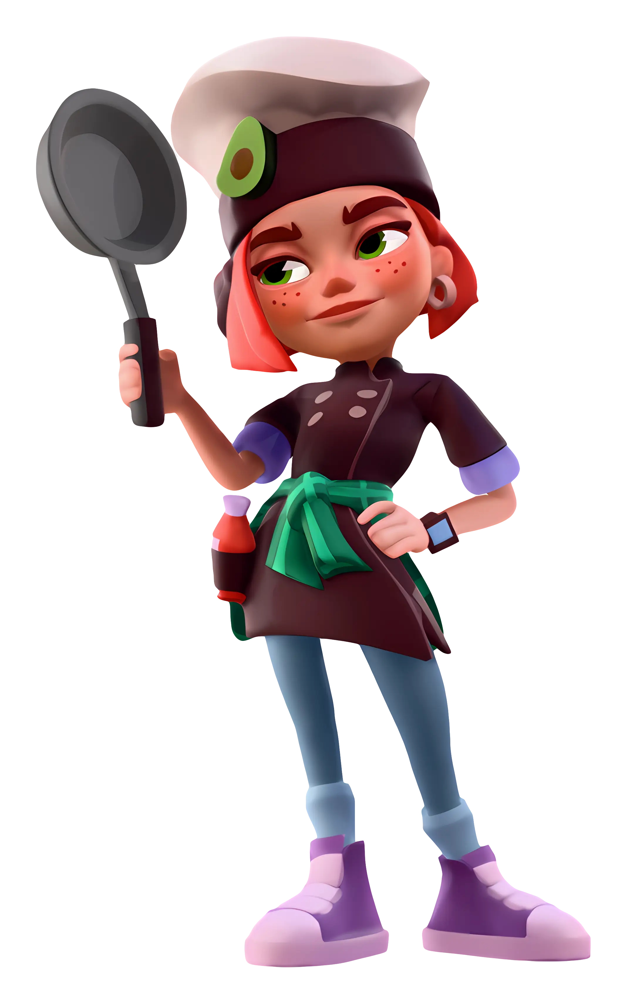 Chef Girl Holding a Pan