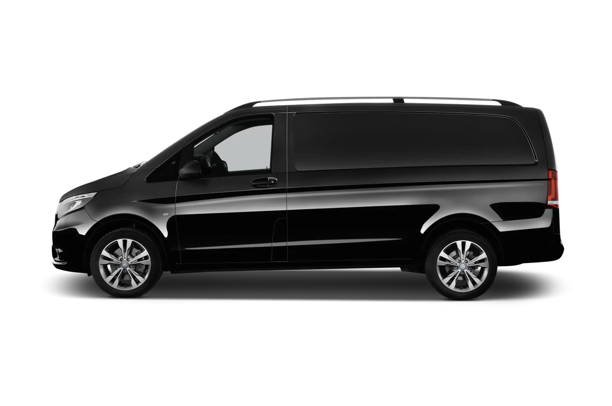 Modern Black Van Side View