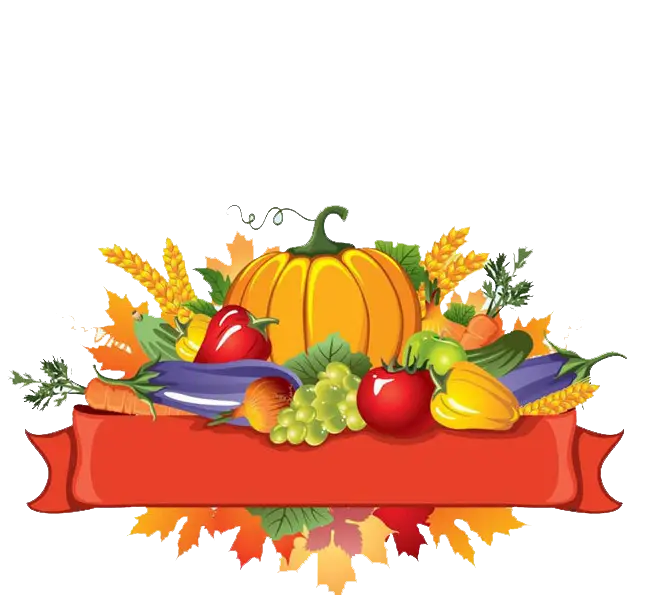 Autumn Harvest Illustration with Vegetables and Pumpkin
