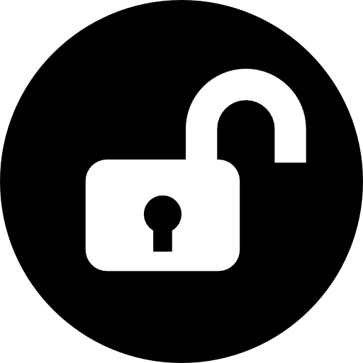 Unlocked Padlock Security Symbol