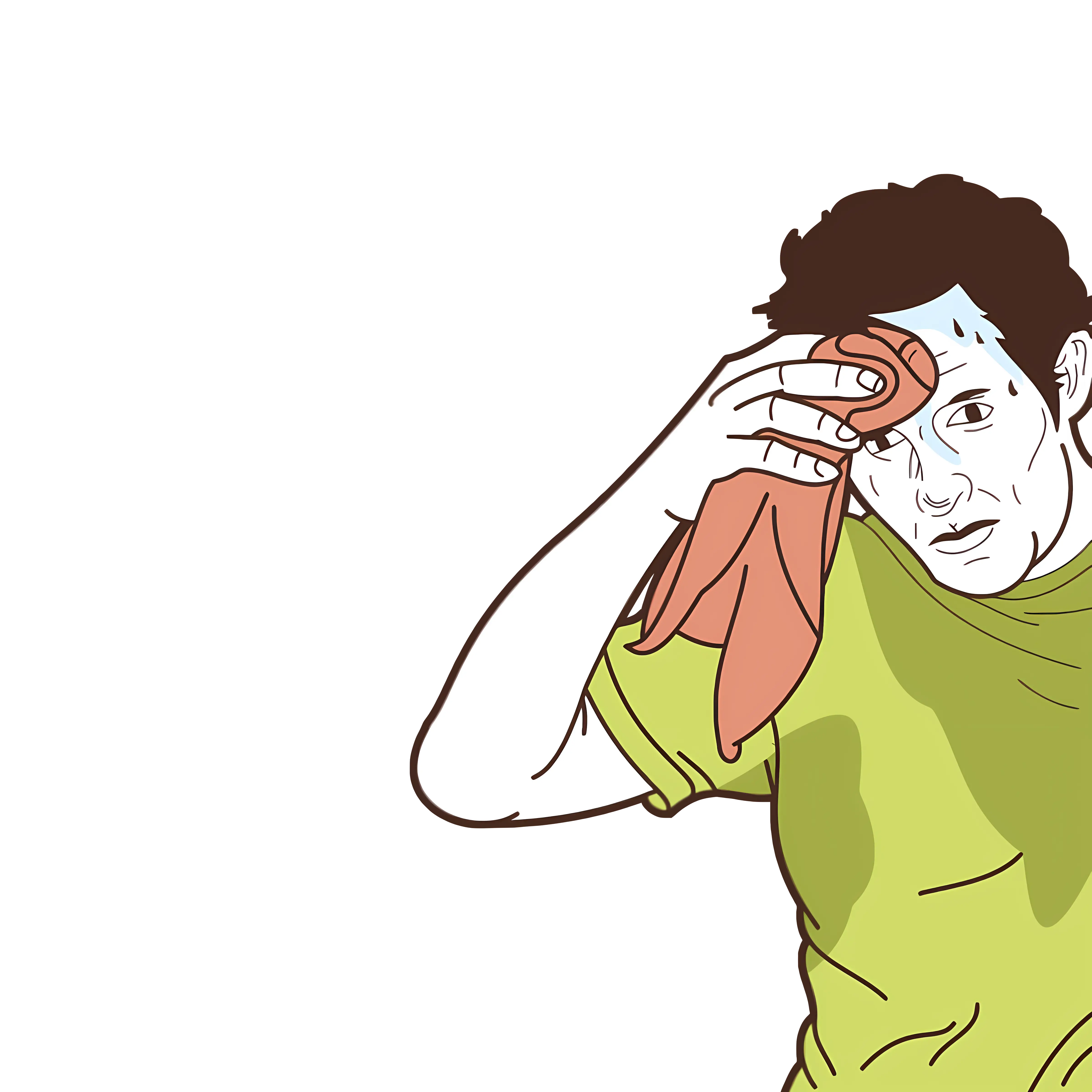 Illustration of a Sweating Man