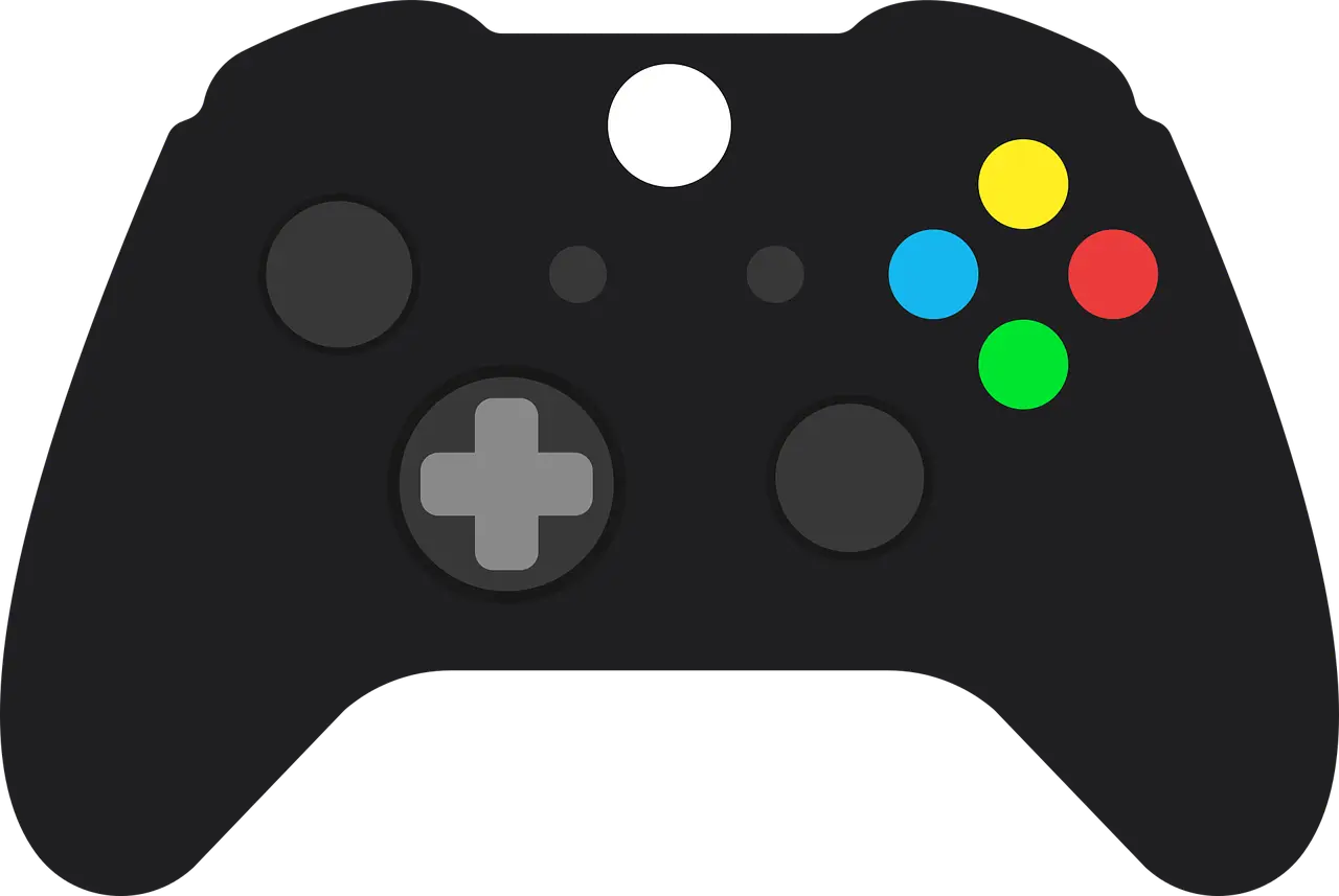 Black gaming controller icon