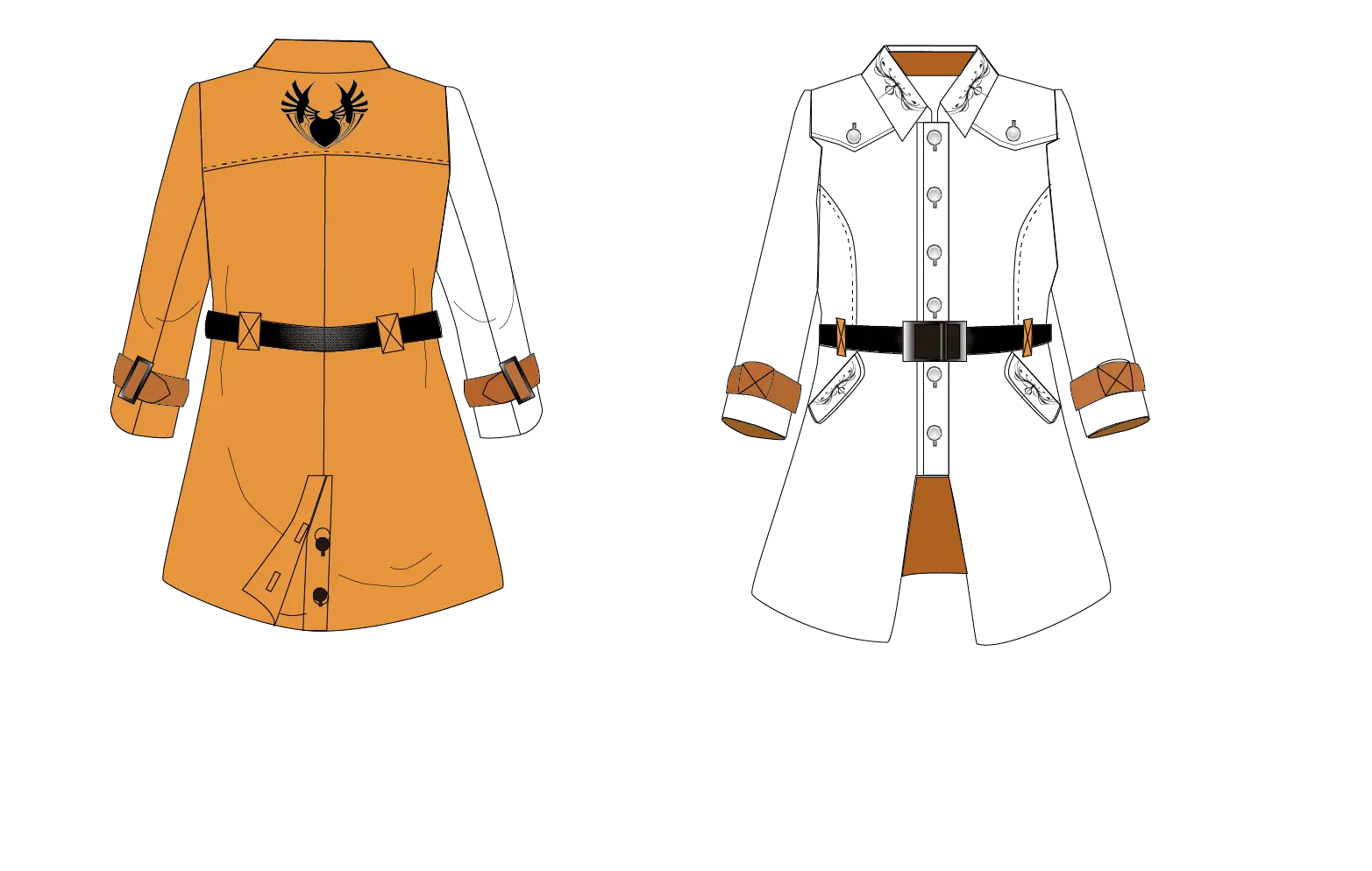 Stylish Coat with Belt