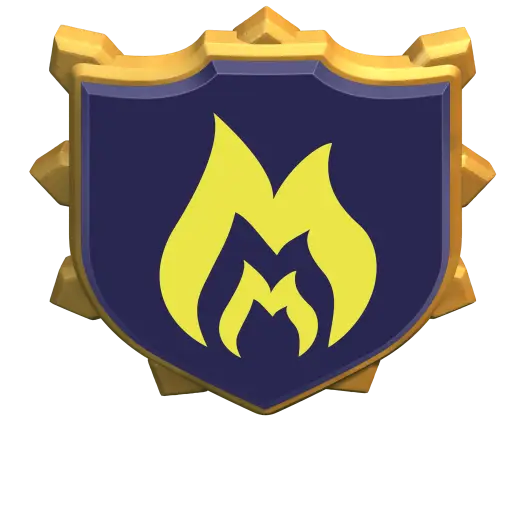 Shield with Flame Symbol Emblem