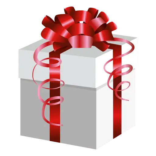 Gift Box with Elegant Red Ribbon
