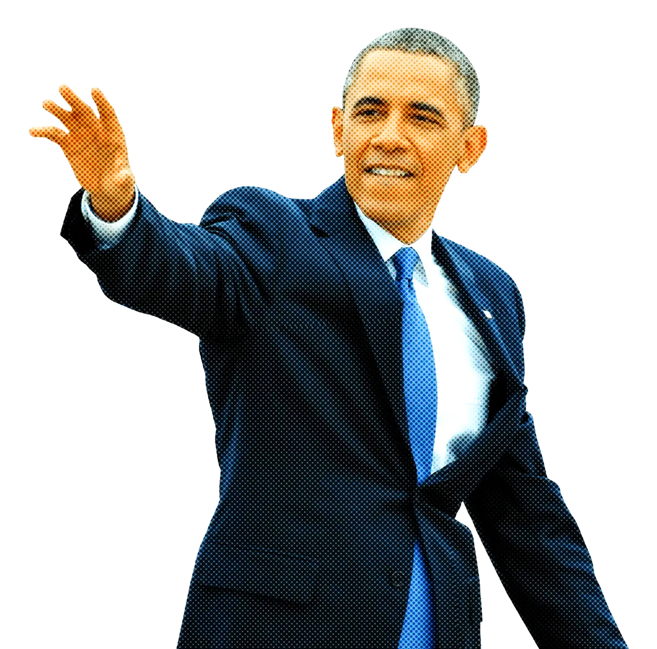 Man in Suit Waving Gesture