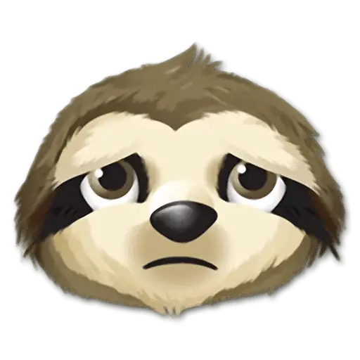 Sad Sloth Emoji