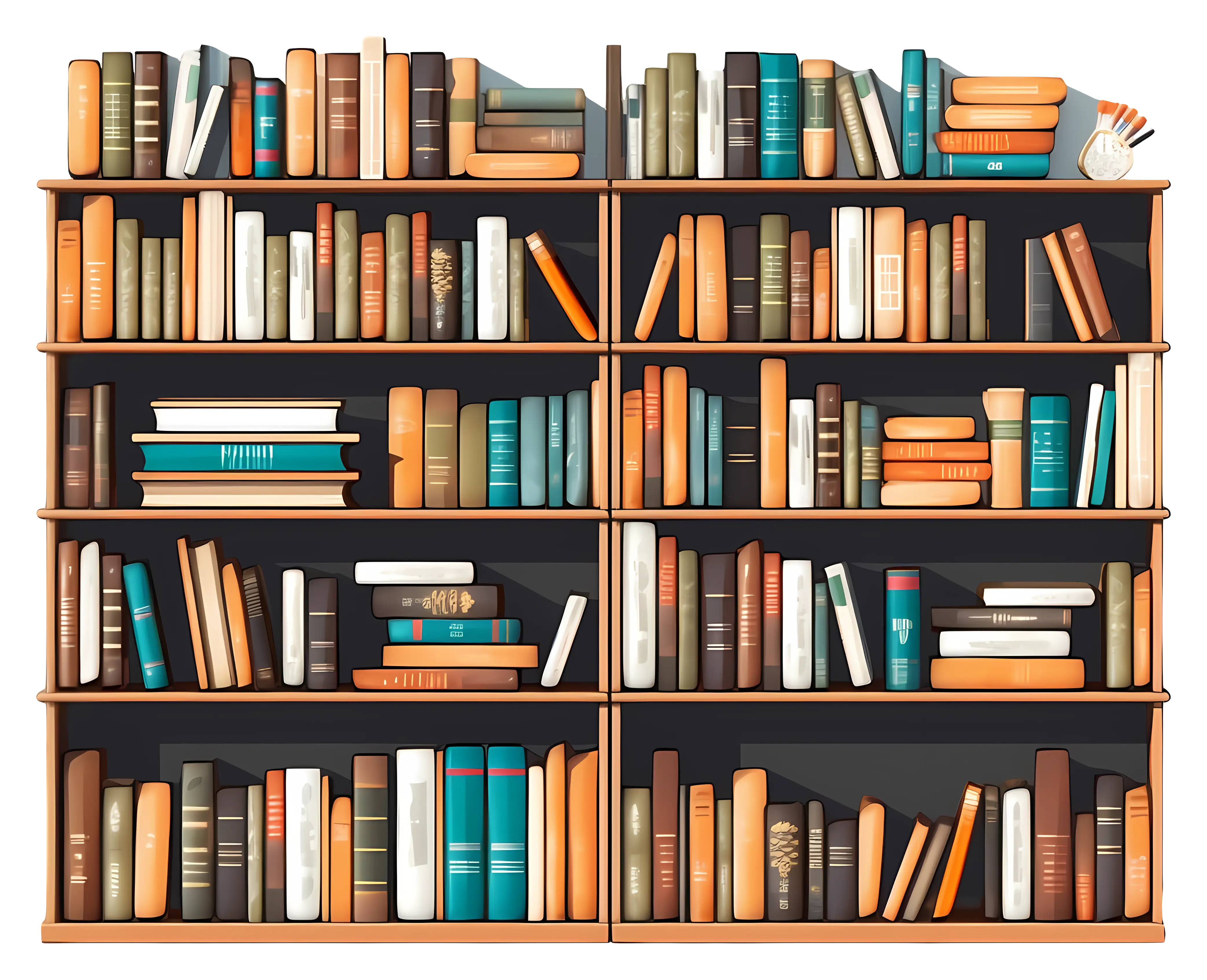 Bookshelf with Books