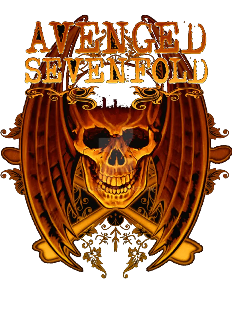 Avenged Sevenfold Band Logo with Skull and Wings