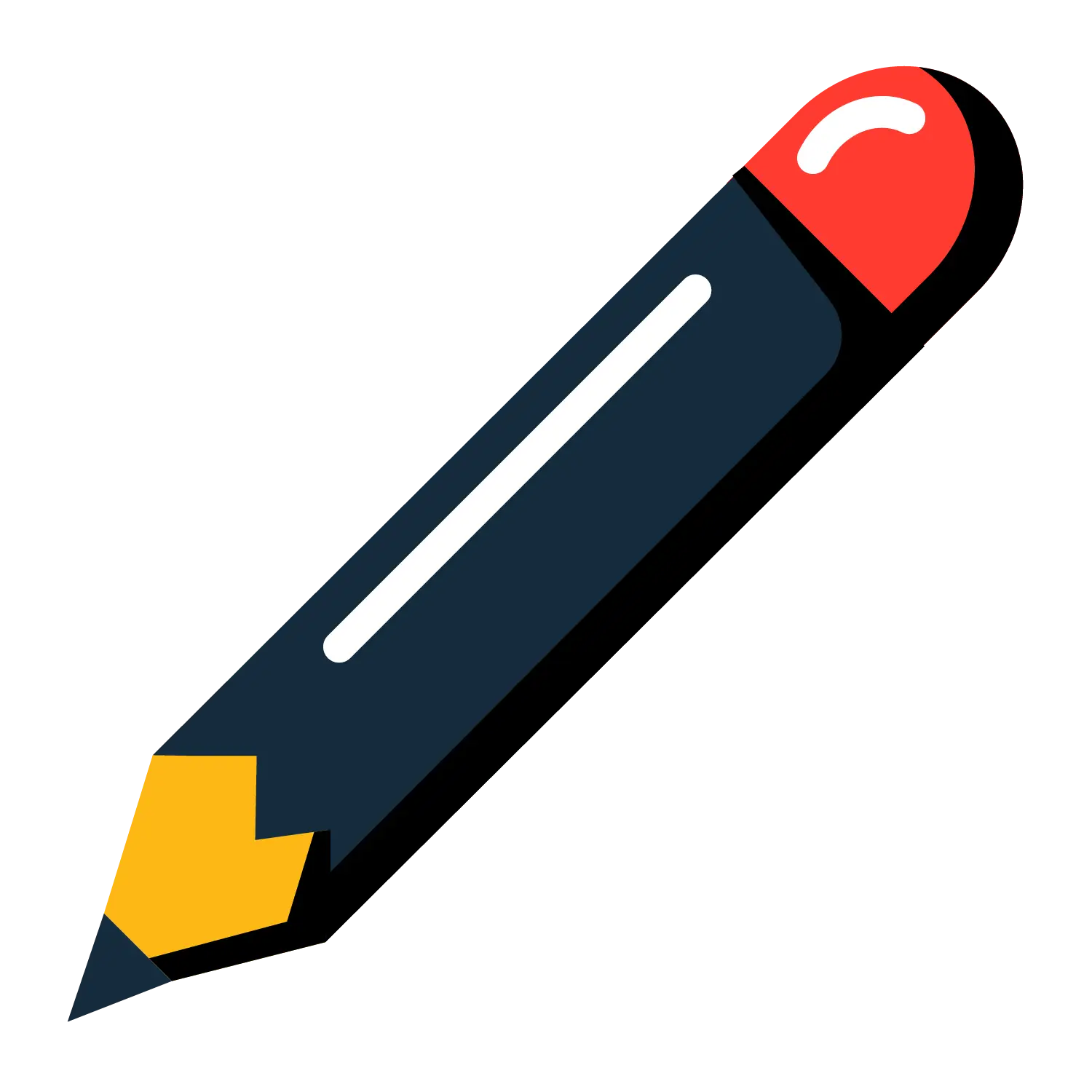 Cartoon Black and Yellow Pencil Design