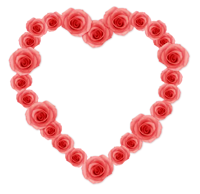 Heart Design Made of Red Roses
