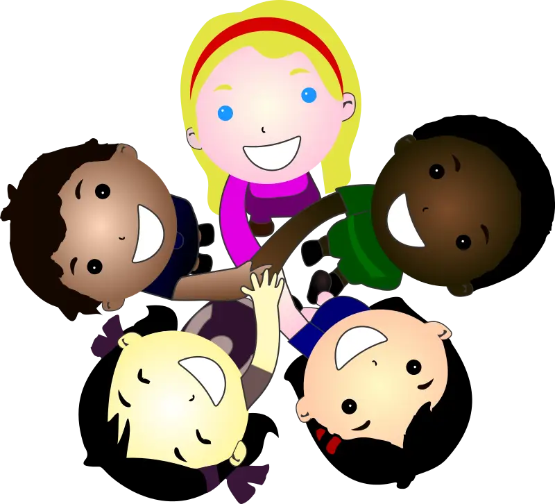 Group of Children Illustrating Unity and Friendship