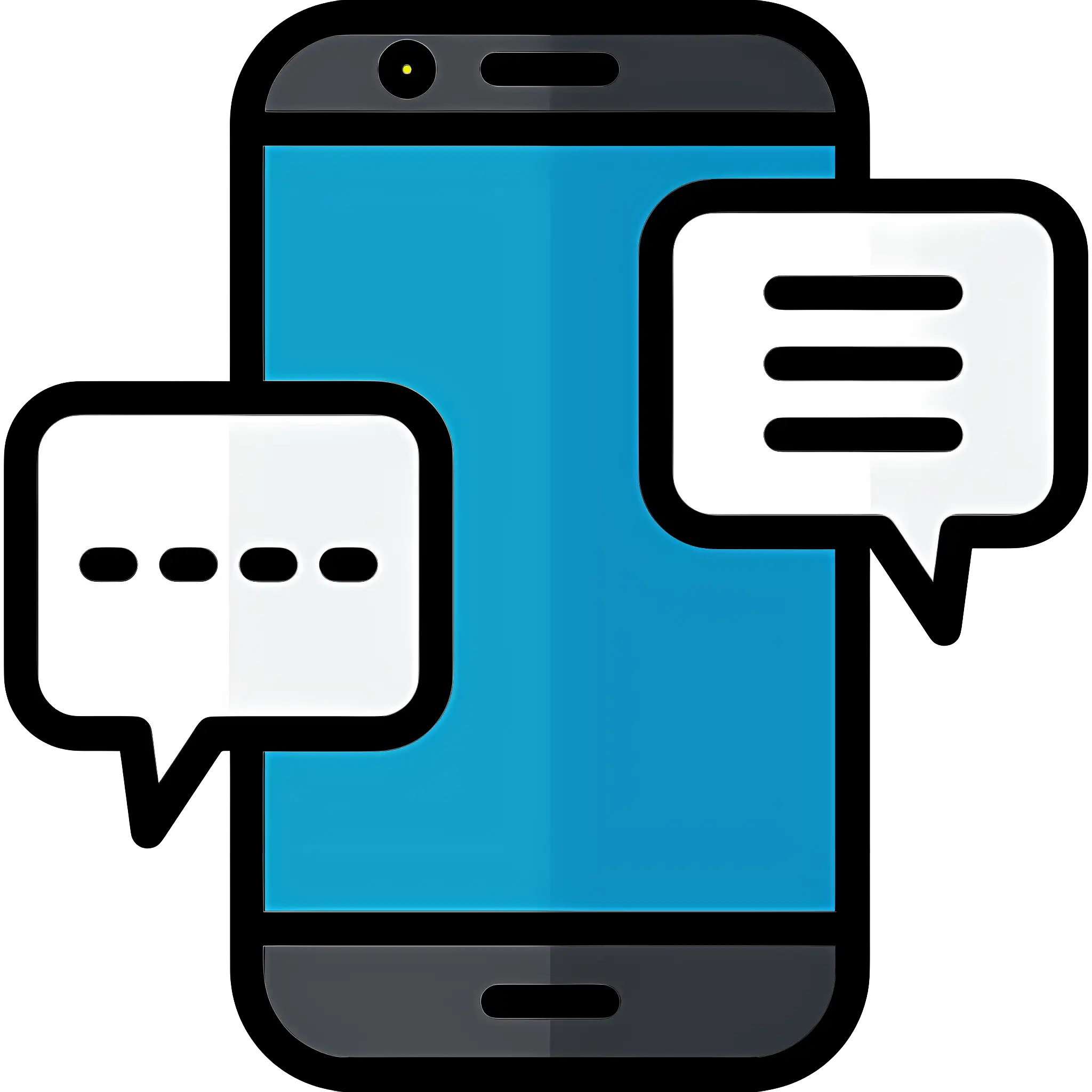 Smartphone with Chat Bubbles Icon