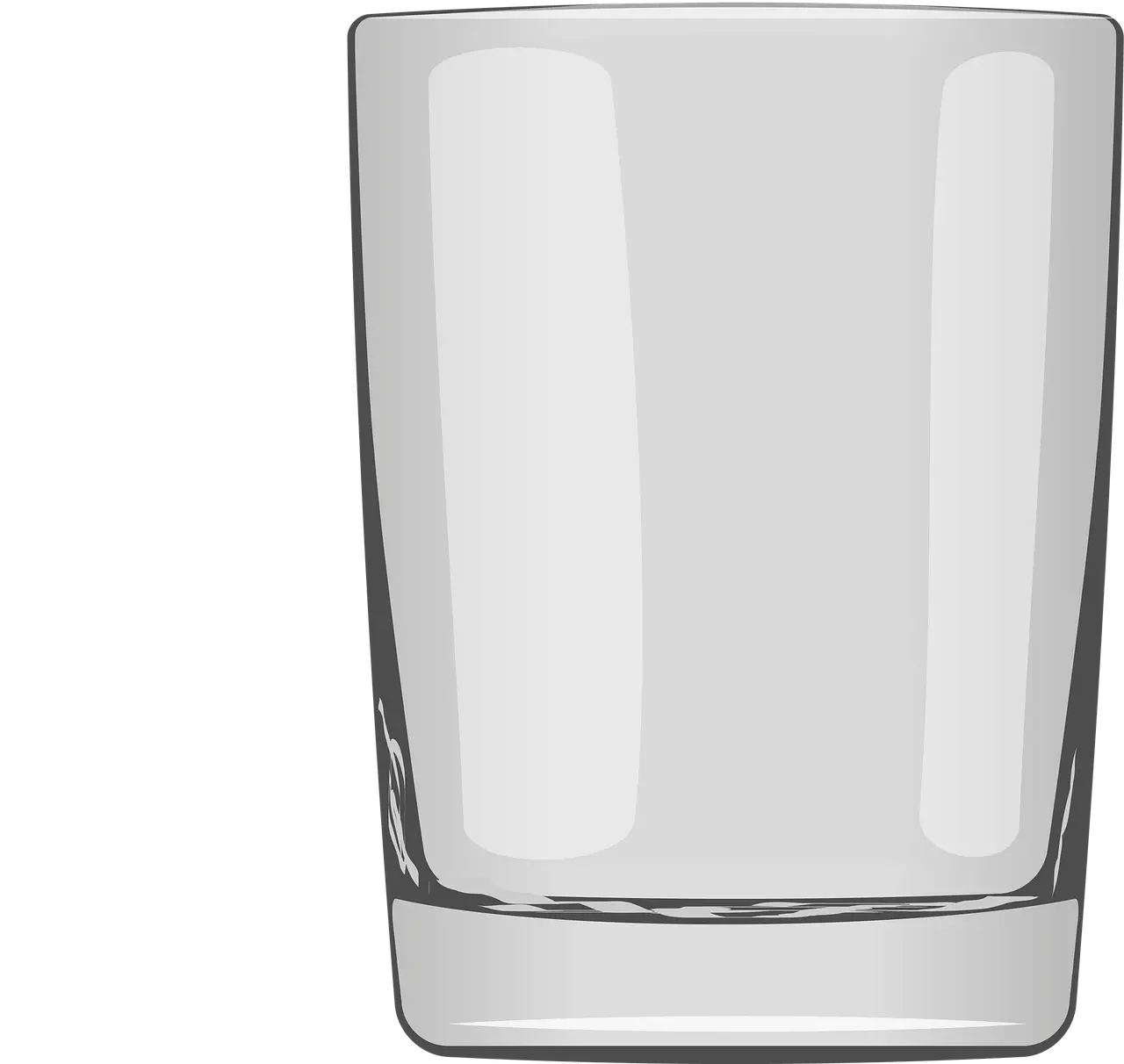 Empty Transparent Glass Cup
