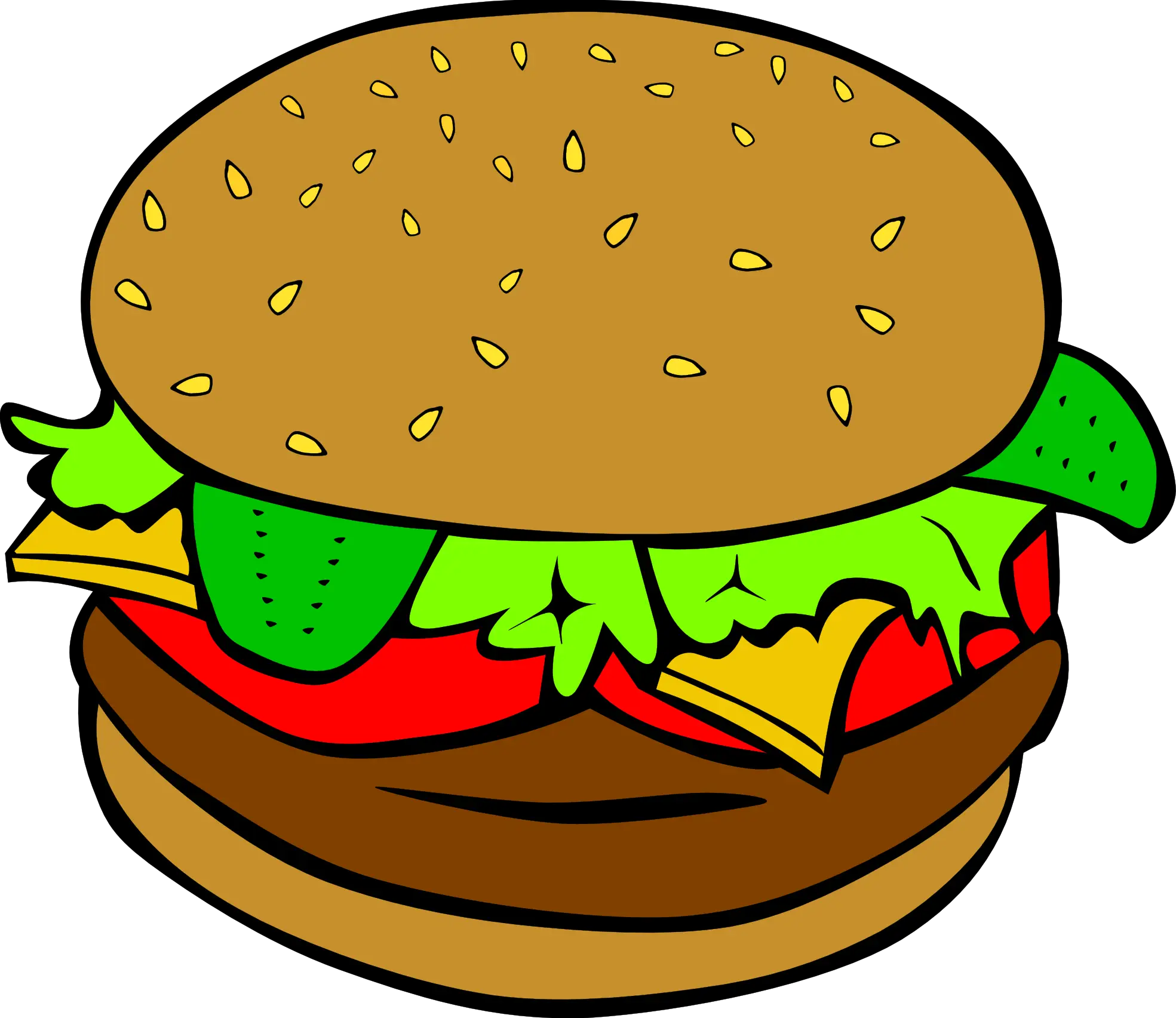 Cartoon Burger Illustration