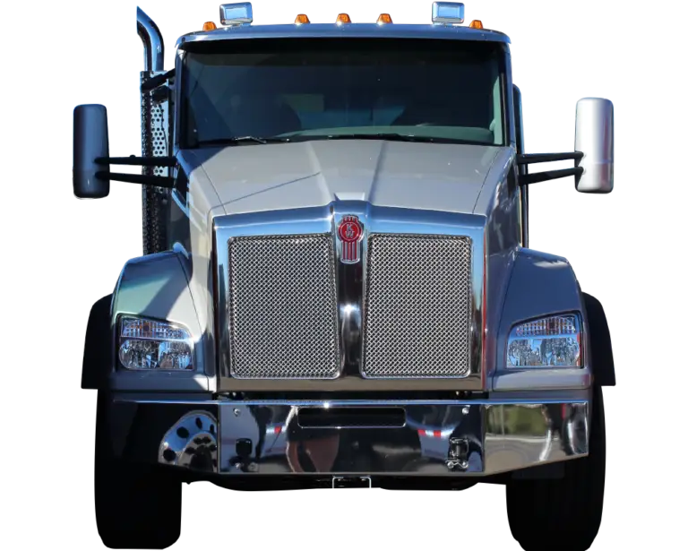 Large Silver Truck Front View