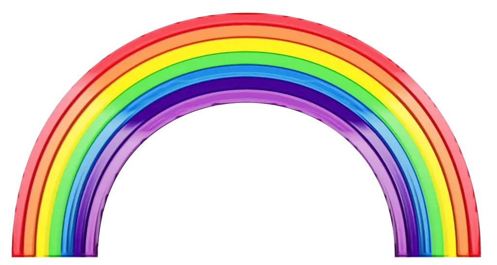Glossy Rainbow Arc Illustration
