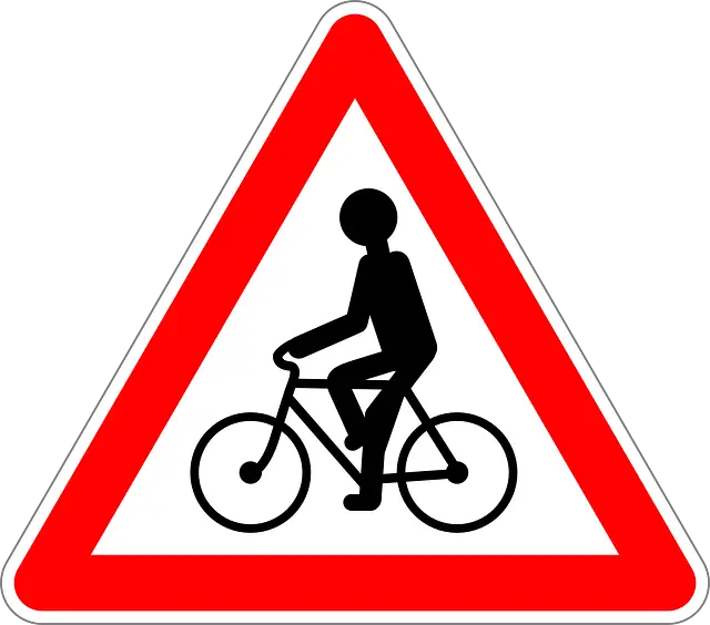 Red Bicycle Traffic Sign Illustration