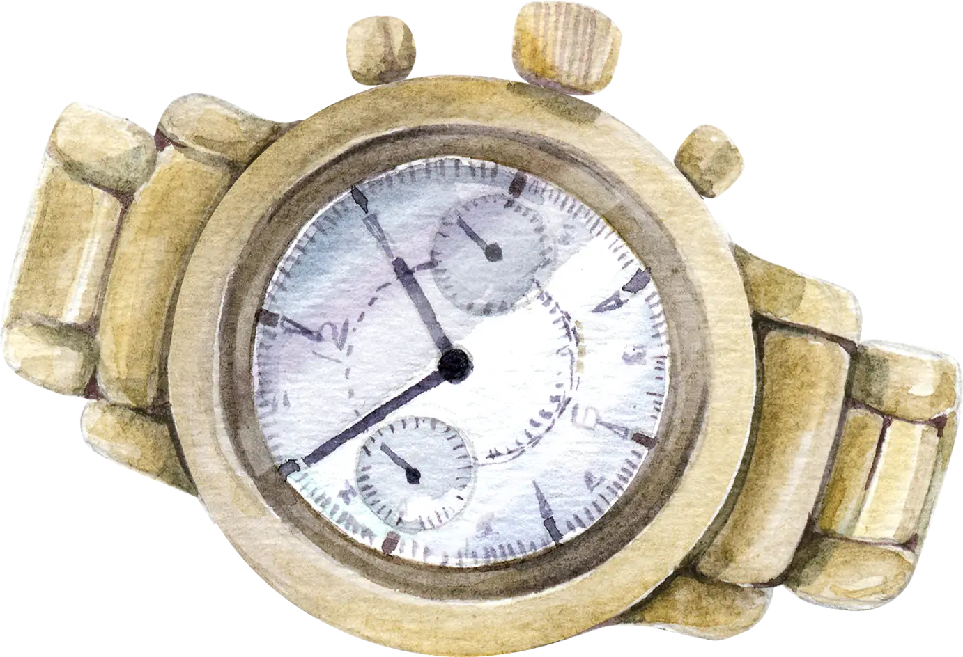 Elegant Golden Watch Illustration