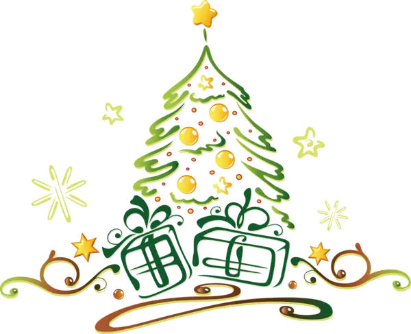 Festive Christmas Tree with Gifts