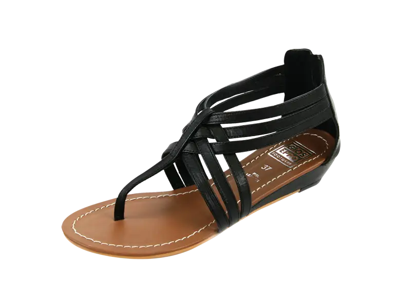 Black Strappy Sandal for Summer Fashion