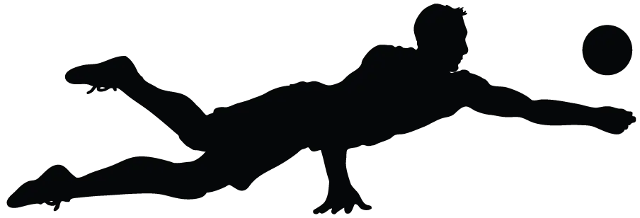 Silhouette of a Diving Goalkeeper
