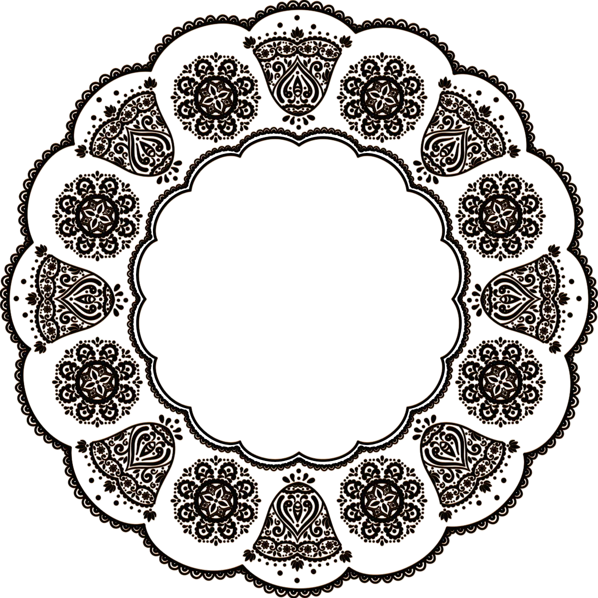 Intricate Circular Frame